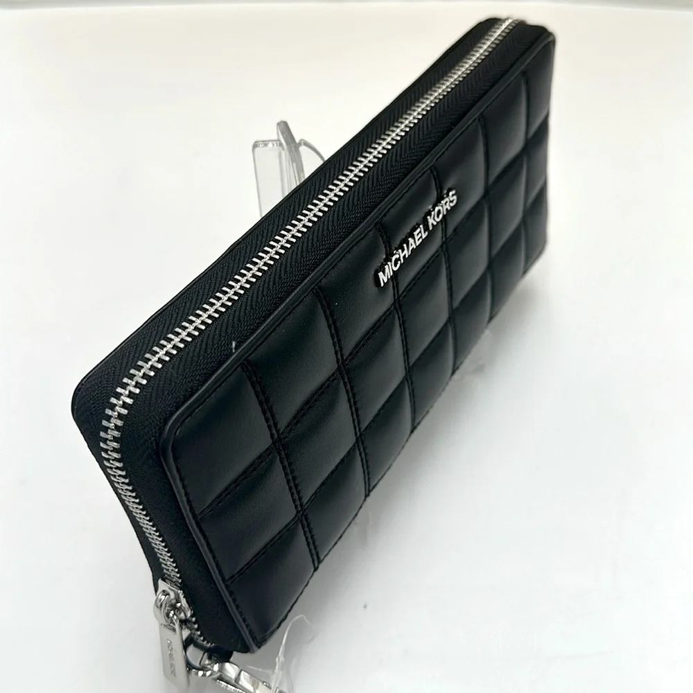MICHAEL KORS Continental Wristlet Phone Case Wallet Black  NWT